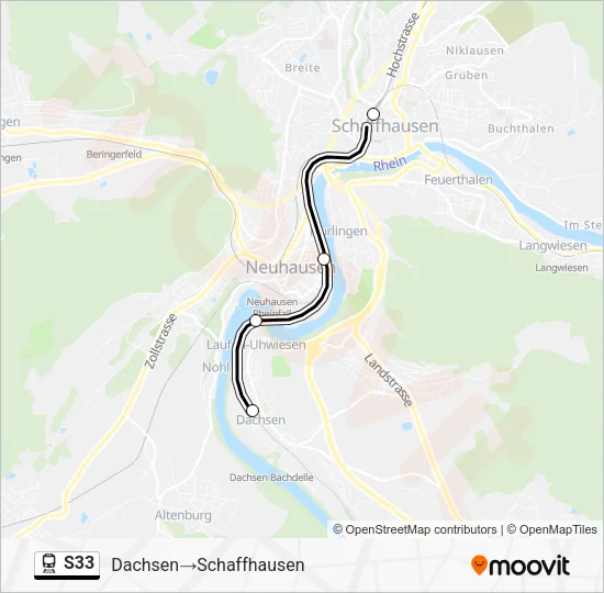 S33 Train Line Map
