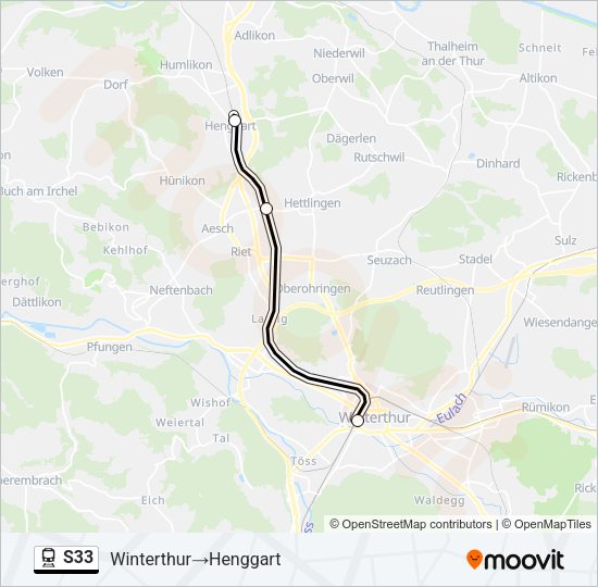 S33 Train Line Map