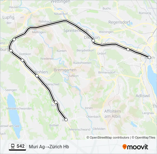 S42 Train Line Map