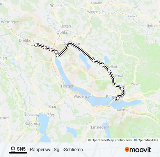 SN5 train Line Map