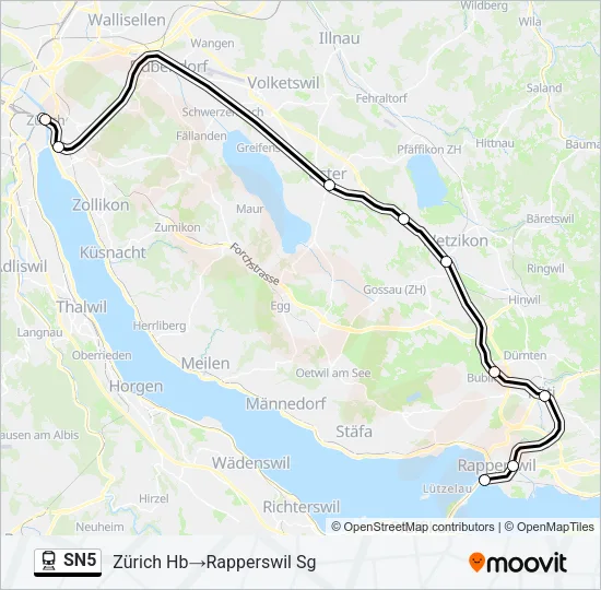 SN5 Train Line Map