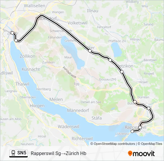 SN5 Train Line Map