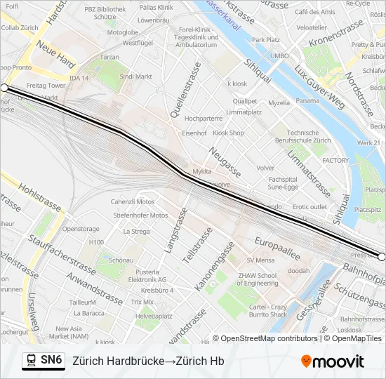 SN6 Train Line Map