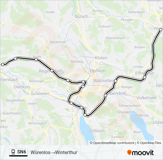 SN6 Train Line Map
