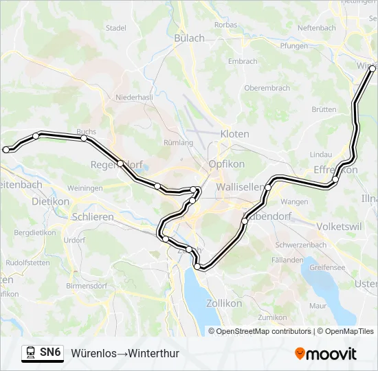 SN6 Train Line Map