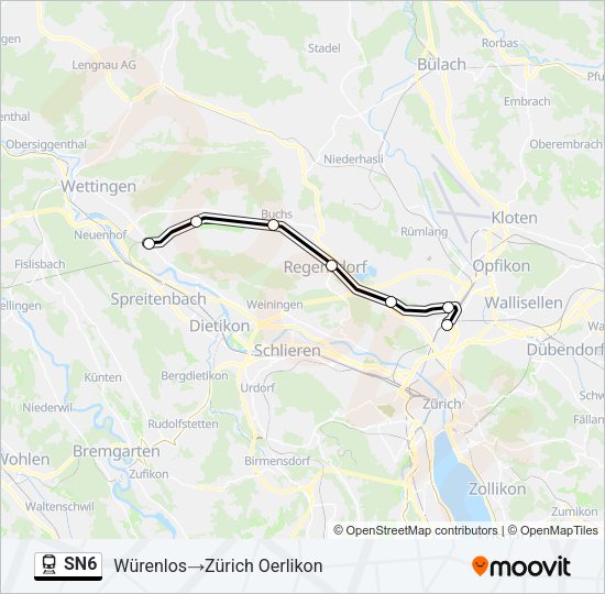 SN6 Train Line Map