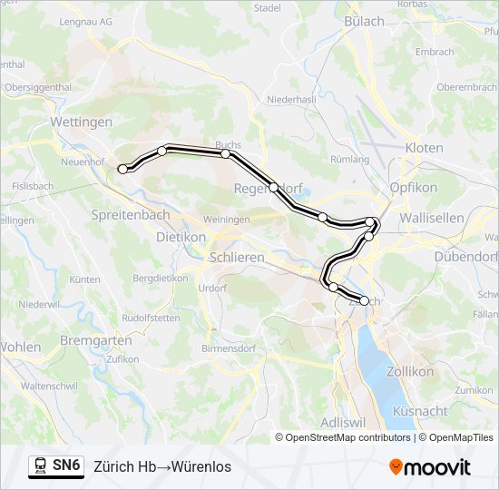 SN6 Train Line Map
