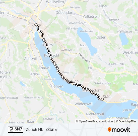 SN7 Train Line Map