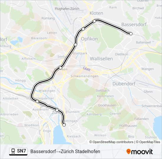 SN7 Train Line Map