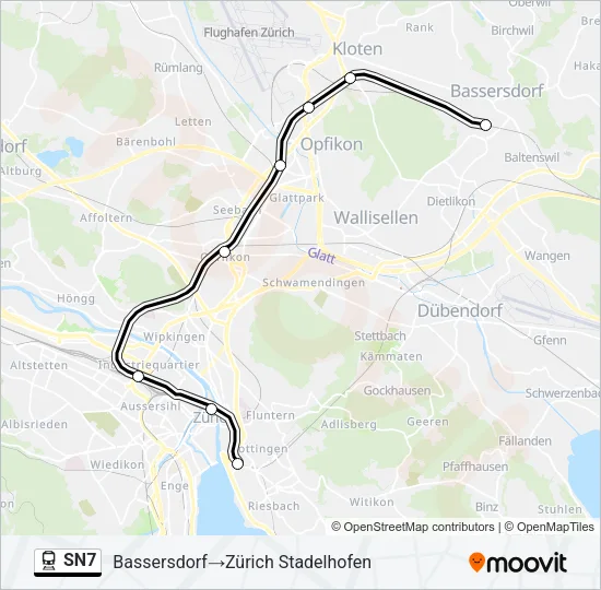 SN7 Train Line Map