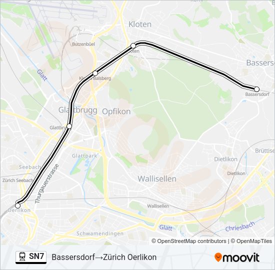 SN7 Train Line Map