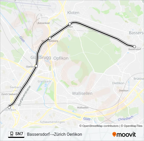 SN7 Train Line Map