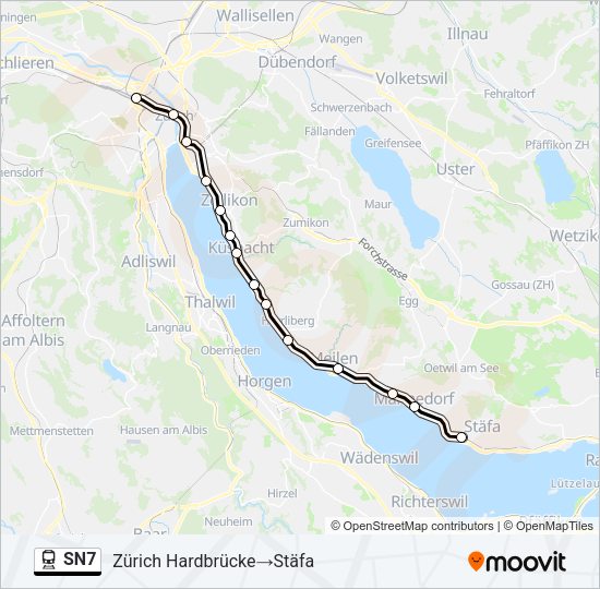 SN7 Train Line Map