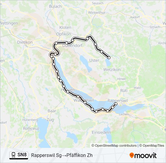 SN8 Train Line Map