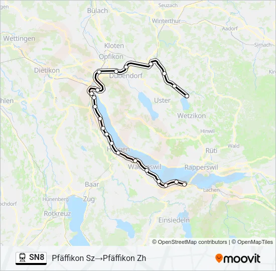 SN8 Train Line Map