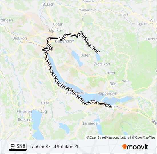 SN8 Train Line Map