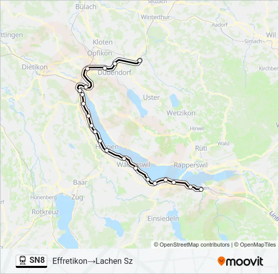 SN8 Train Line Map