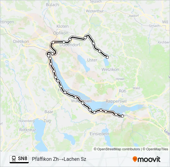 SN8 Train Line Map