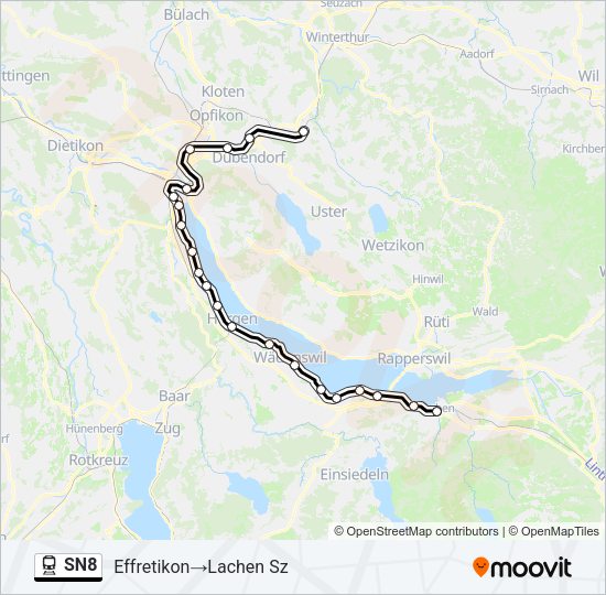 SN8 Train Line Map