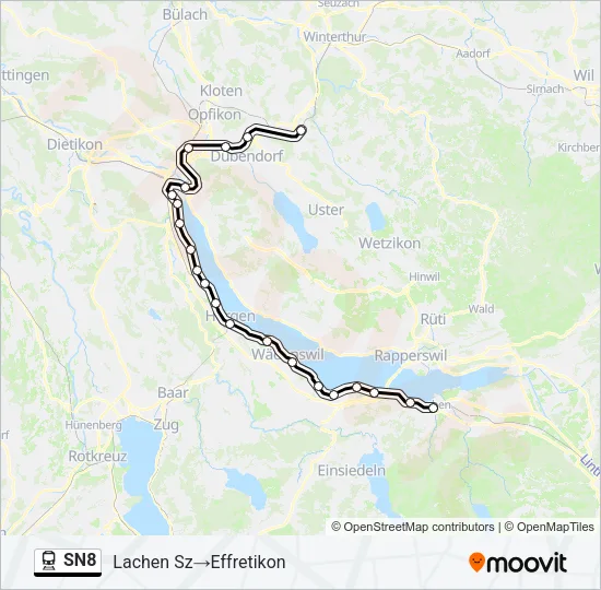 SN8 Train Line Map