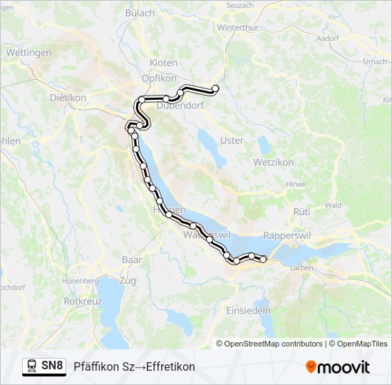 SN8 Train Line Map