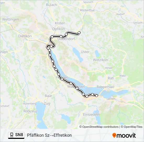 SN8 Train Line Map
