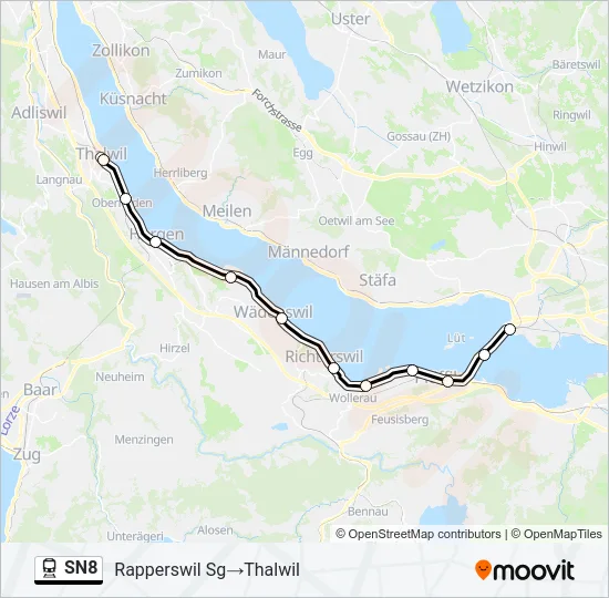 SN8 Train Line Map