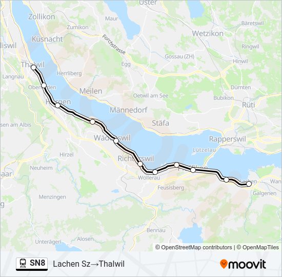 SN8 Train Line Map