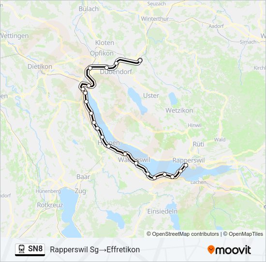SN8 Train Line Map