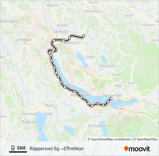 SN8 Train Line Map