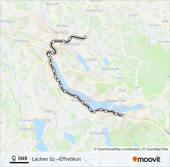 SN8 Train Line Map