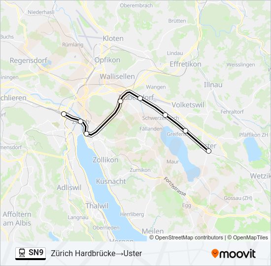 SN9 Train Line Map