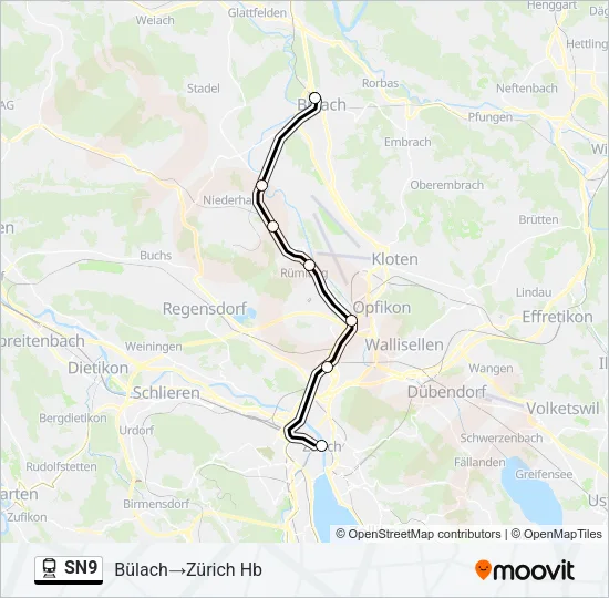 SN9 Train Line Map