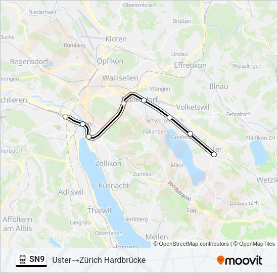 SN9 Train Line Map