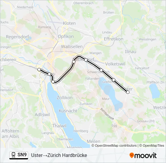 SN9 Train Line Map