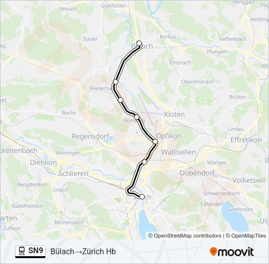 SN9 Train Line Map