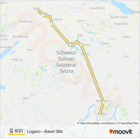 IC21 Train Line Map