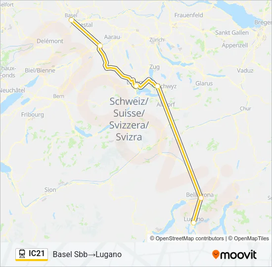 IC21 Train Line Map