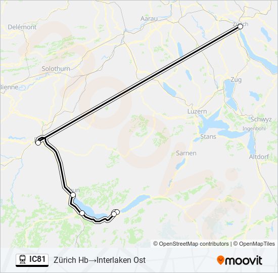 IC81 train Line Map