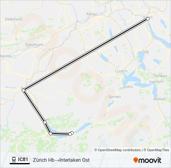 IC81 train Line Map