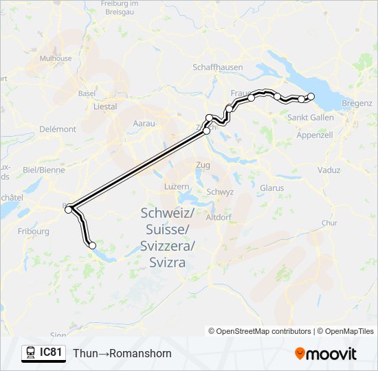 IC81 train Line Map