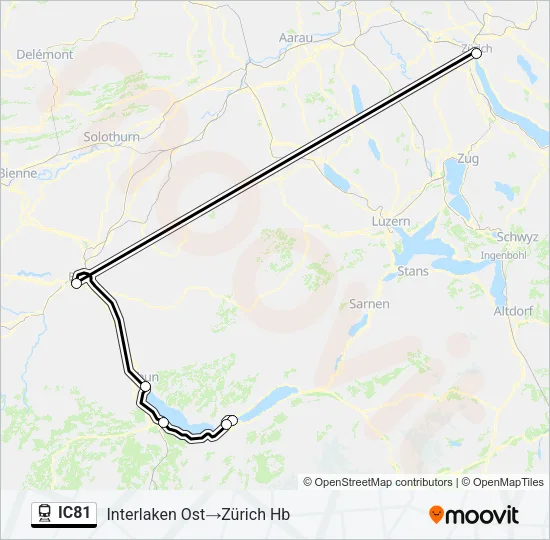 IC81 Train Line Map