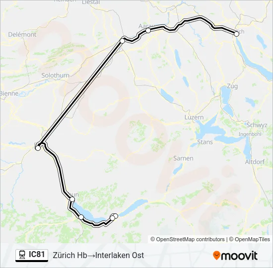 IC81 Train Line Map