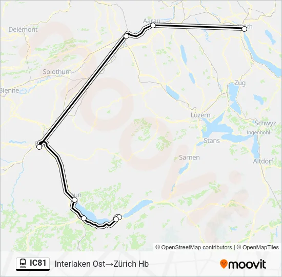 IC81 Train Line Map