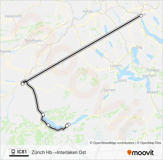 IC81 Train Line Map
