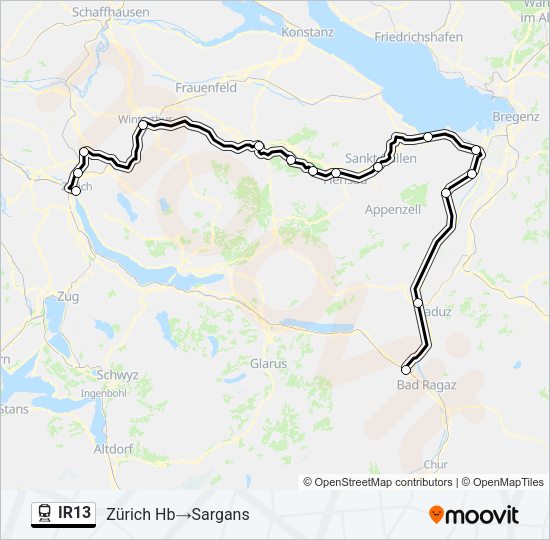 IR13 Train Line Map