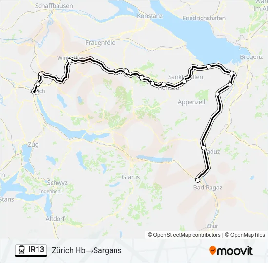 IR13 Train Line Map
