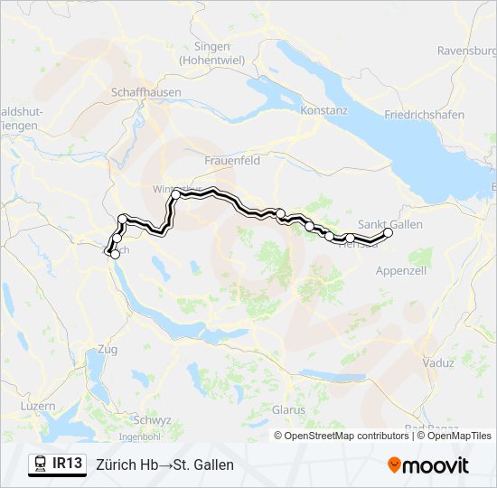 IR13 Train Line Map
