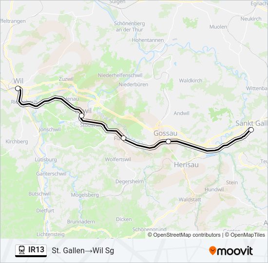 IR13 Train Line Map