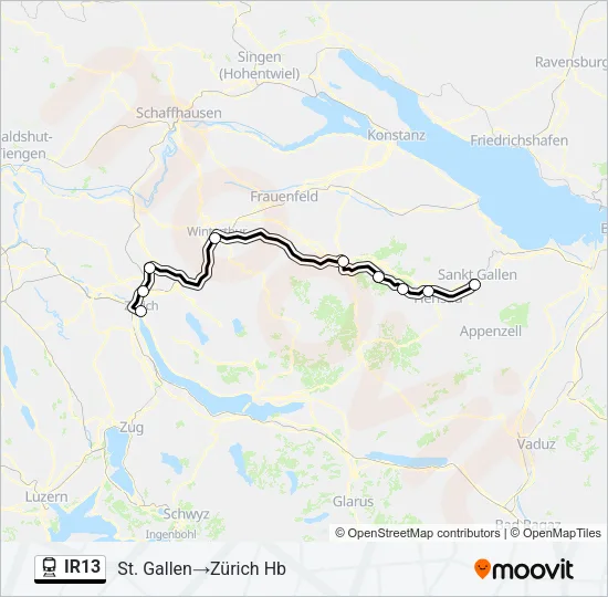 IR13 Train Line Map
